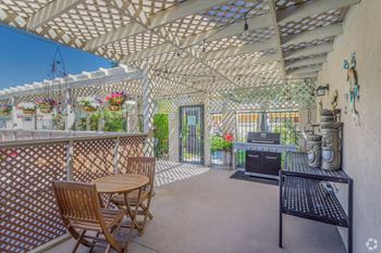 Pool area gazebo and bbq